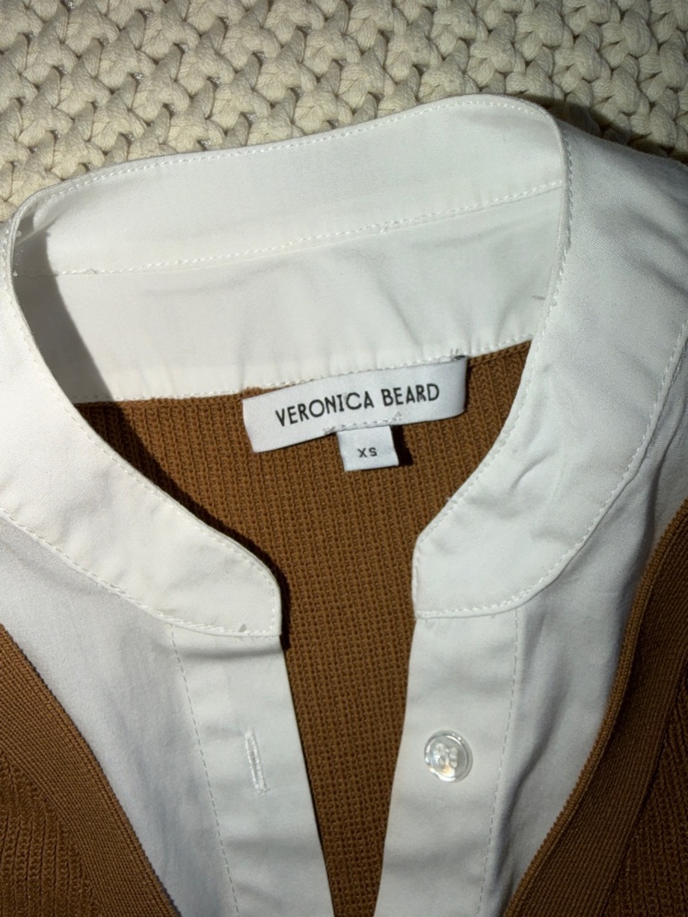 Veronica Beard Leonora’s Blouse-Camel - Picture 7 of 10